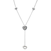 Sterling Silver  Heart Lariat Necklace