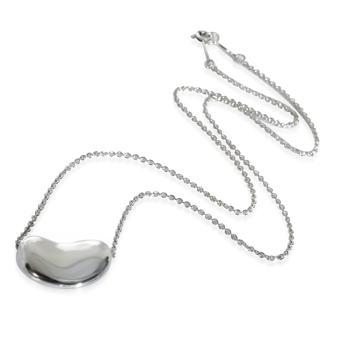 Sterling Silver  Elsa Peretti Bean Necklace