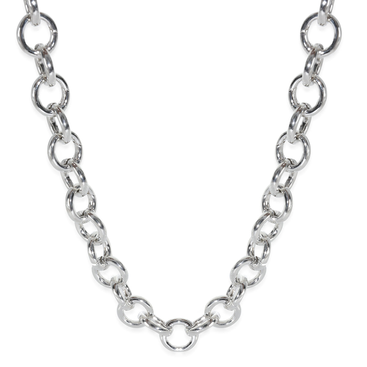 Sterling Silver  Clasping Link Necklace