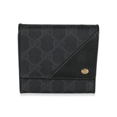 Vintage Black GG Canvas Bi Fold Wallet