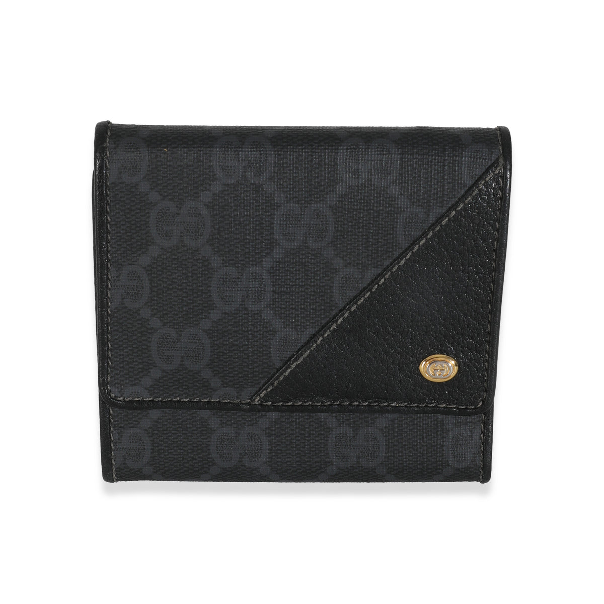Vintage Black GG Canvas Bi Fold Wallet