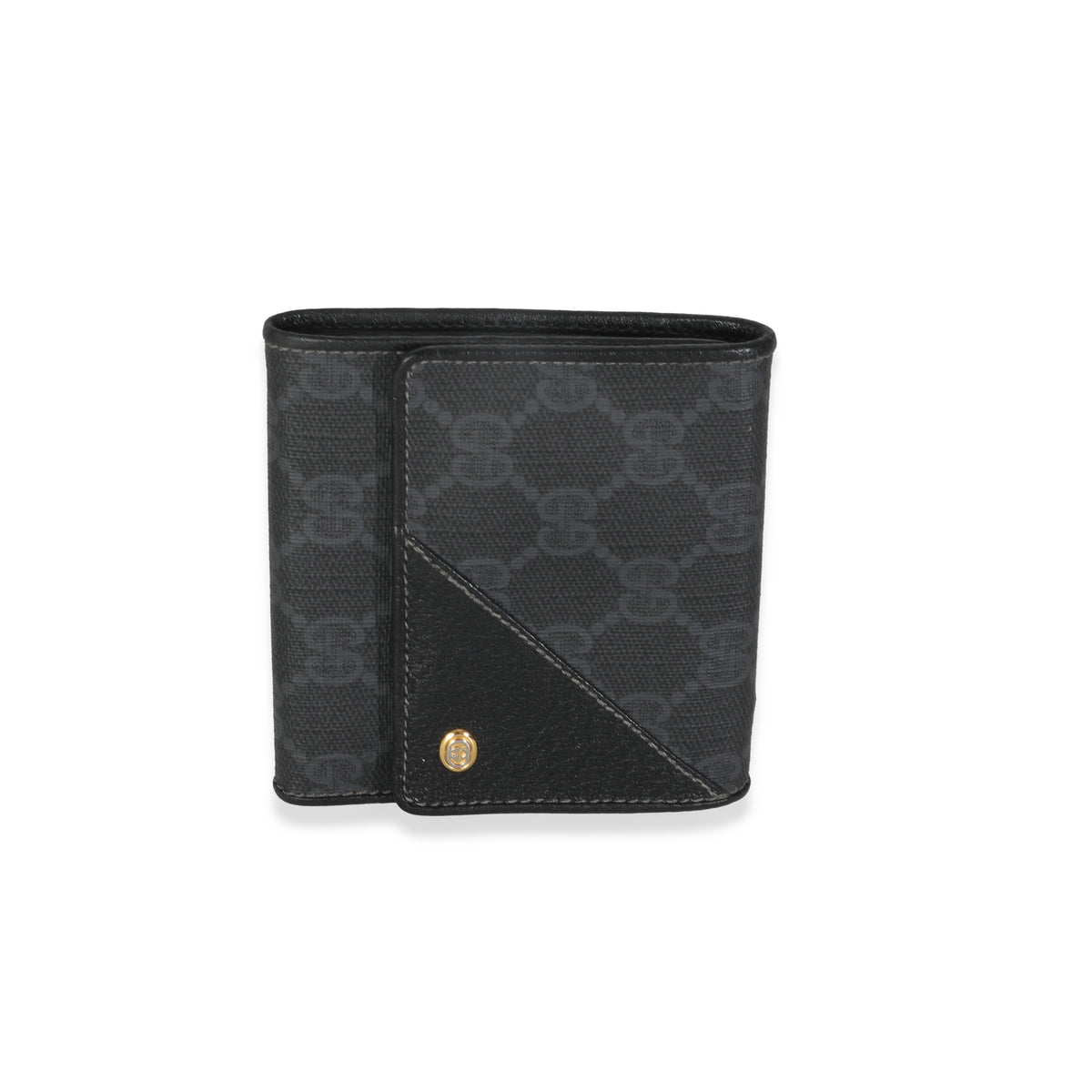 Vintage Black GG Canvas Bi Fold Wallet
