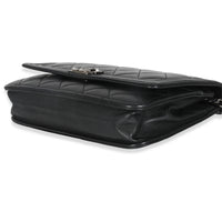 Black Quilted Lambskin Boy Wallet On Chain