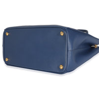Navy Saffiano Medium Galleria Double Zip Tote