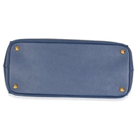 Navy Saffiano Medium Galleria Double Zip Tote