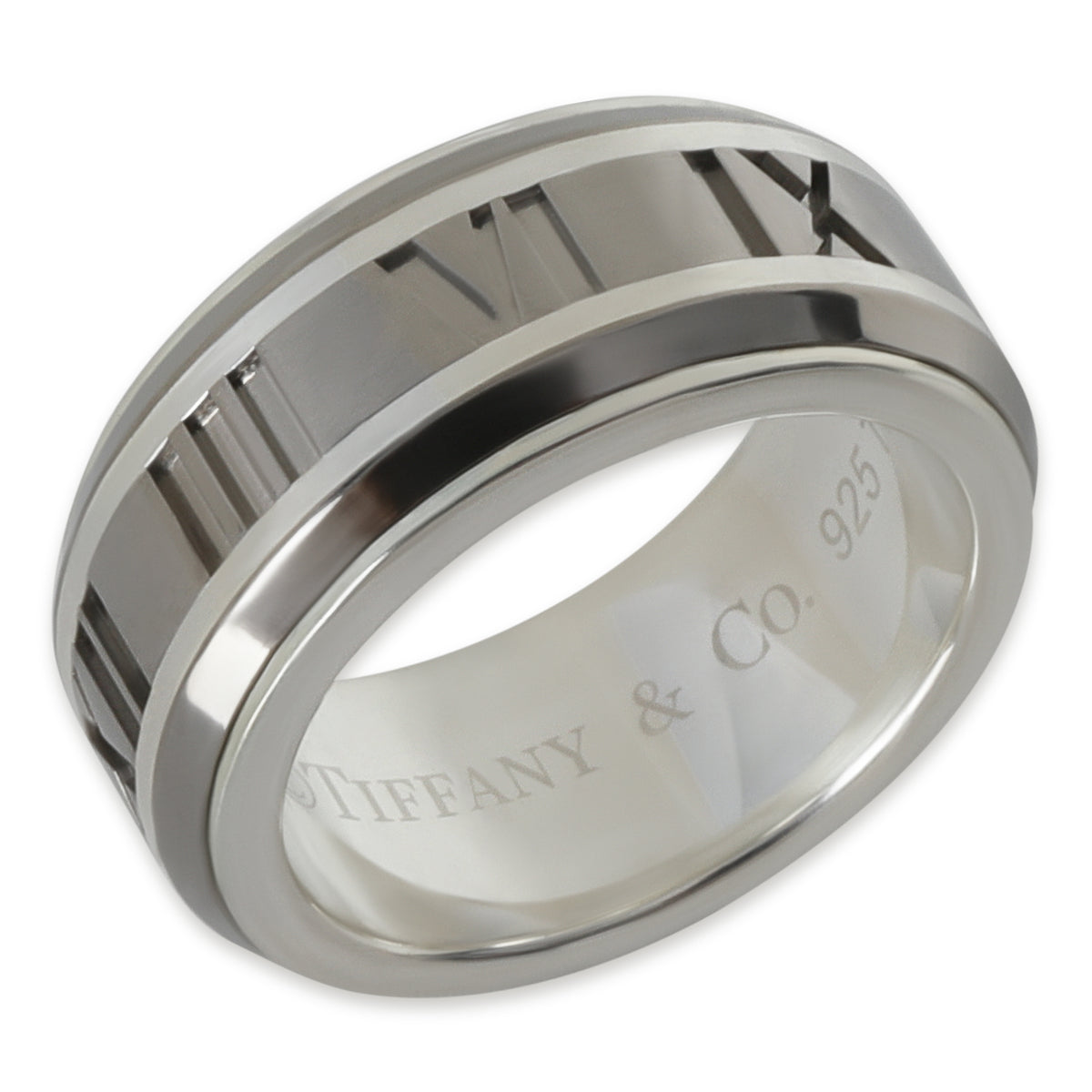 Sterling Silver & Titanium Atlas Ring