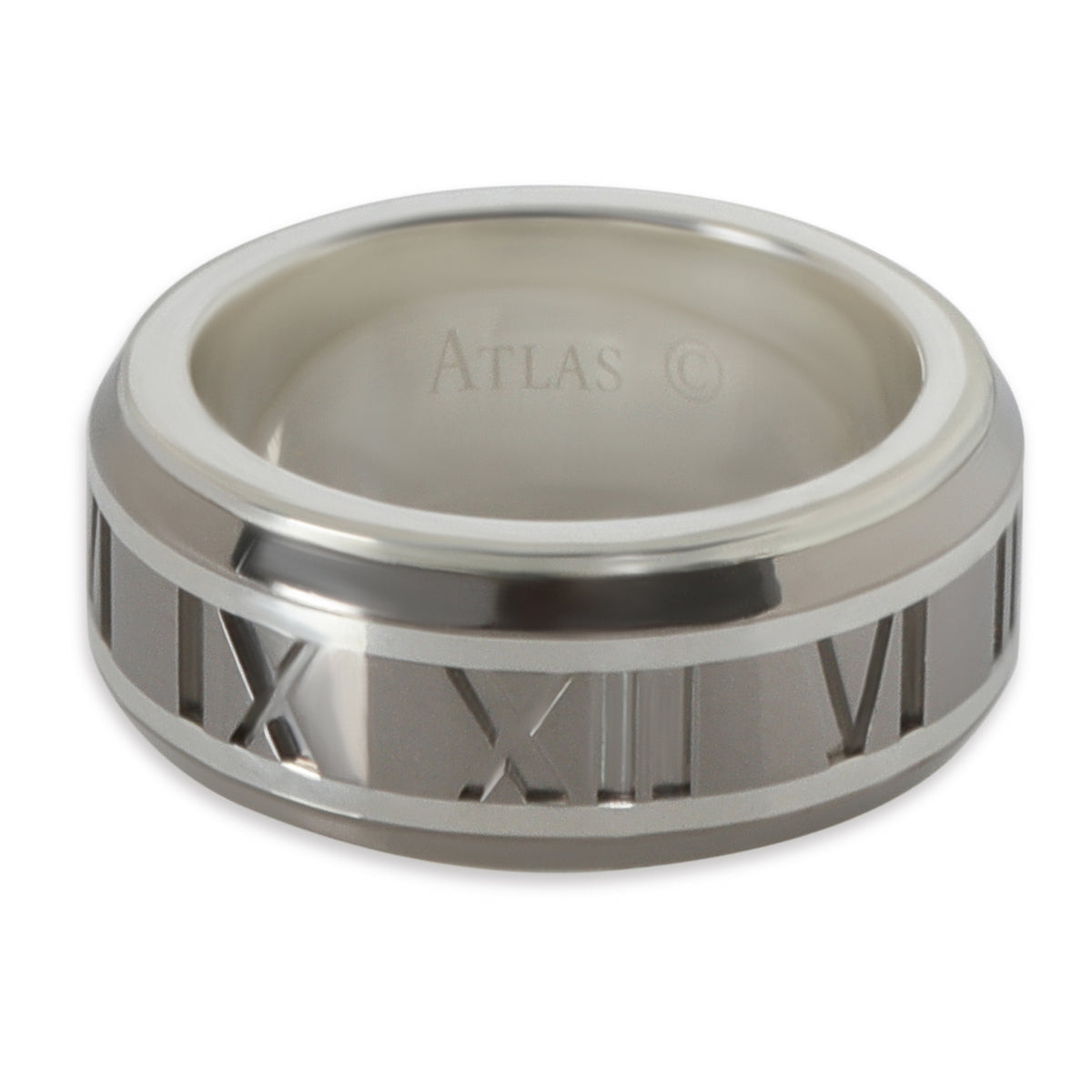 Sterling Silver & Titanium Atlas Ring