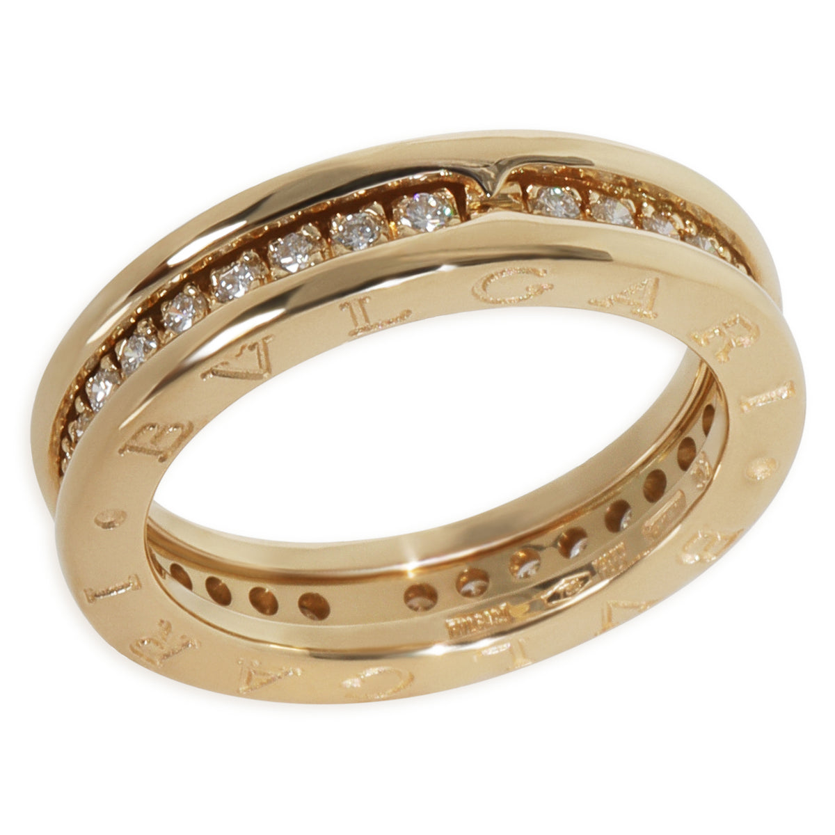 Yellow Gold Diamond B.zero1 Ring