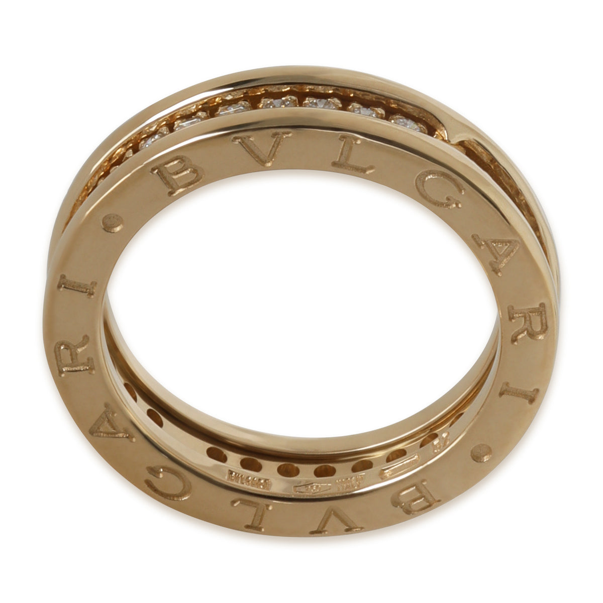 Yellow Gold Diamond B.zero1 Ring