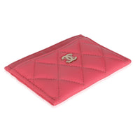 Pink Quilted Card Holder