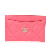 Pink Quilted Card Holder