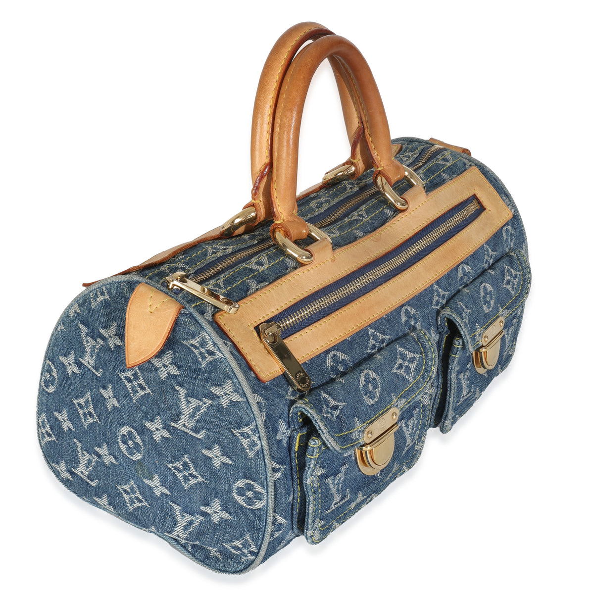 Blue Monogram Denim Neo Speedy