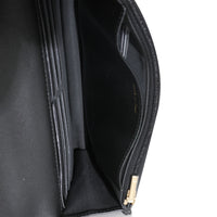 Black Pearly Quilted Lambskin Charms Wallet On Chain