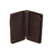 Black Quilted Caviar Large Zipped Wallet