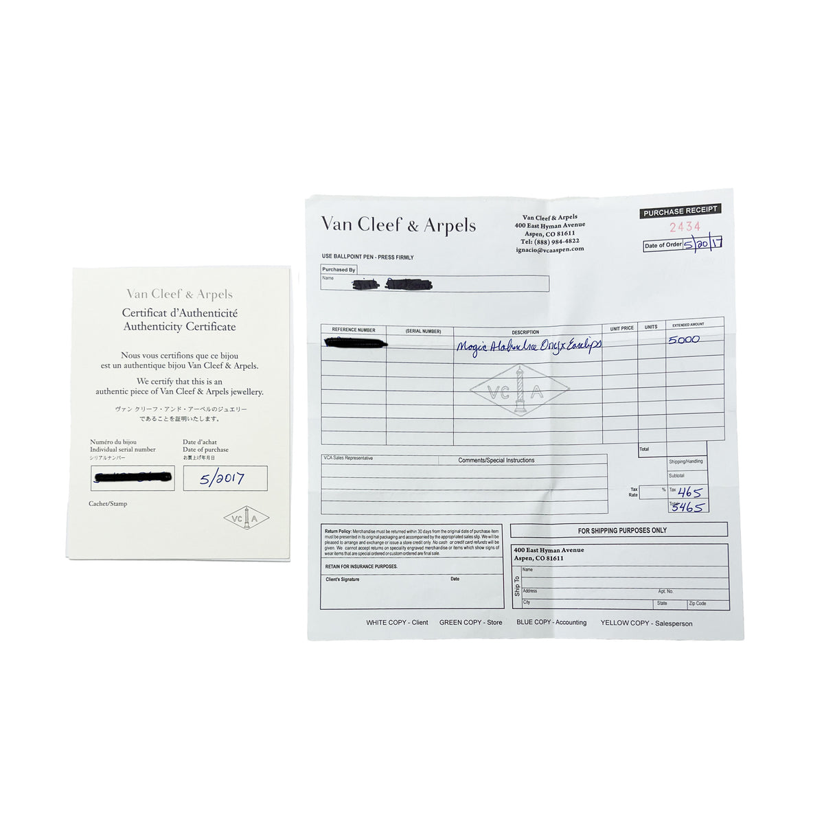 Yellow Gold Onyx Magic Alhambra Earrings