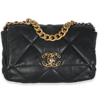 Black Quilted Lambskin Small Chanel 19 Flap Bag