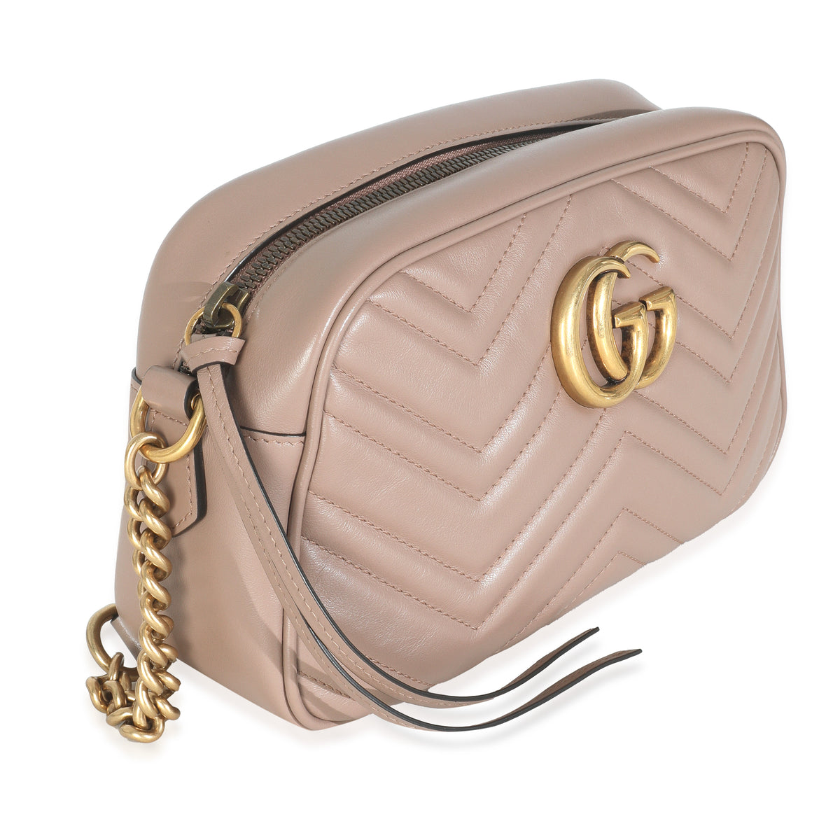 Dusty Pink Matelasse Calfskin Small GG Marmont Camera Bag