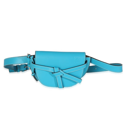 Loewe Blue Calfskin Mini Gate Belt Bag Handbag fv