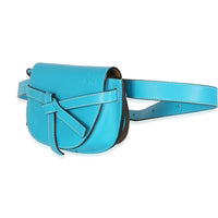 Blue Calfskin Mini Gate Belt Bag