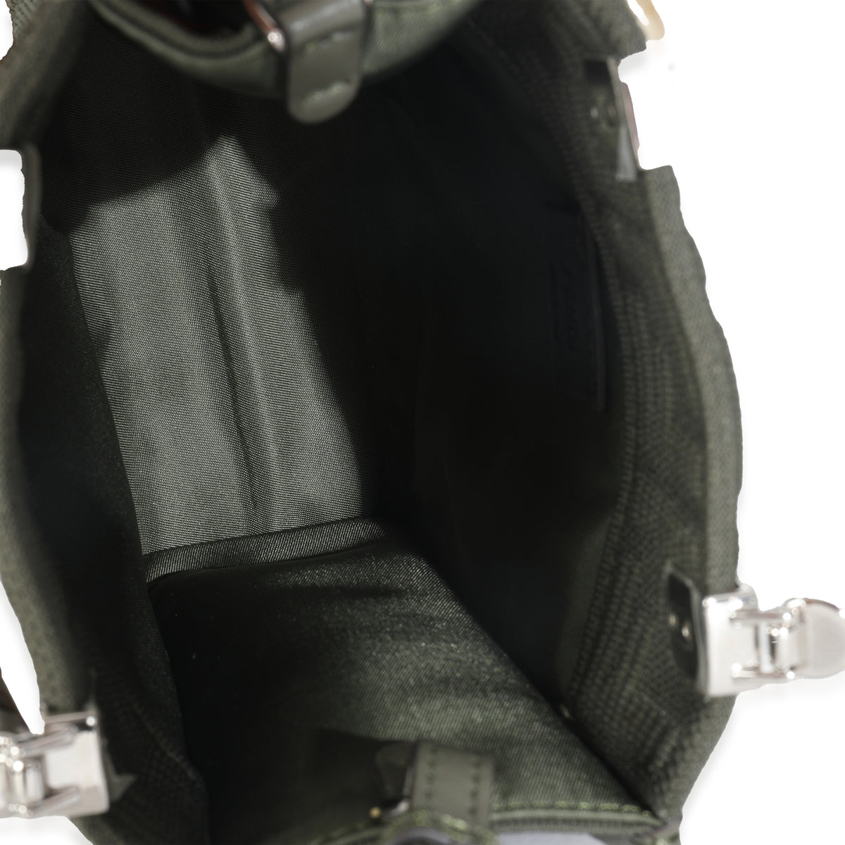 Dark Green Technical Fabric FF Mini Fendi Sunshine Shopper