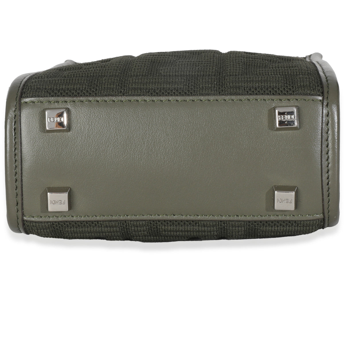 Dark Green Technical Fabric FF Mini Fendi Sunshine Shopper