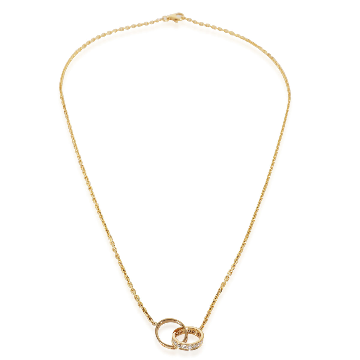Yellow Gold Diamond Love Necklace