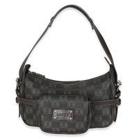 Vintage Black Anagram Canvas Shoulder Bag