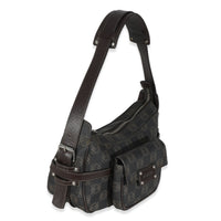 Vintage Black Anagram Canvas Shoulder Bag