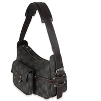 Vintage Black Anagram Canvas Shoulder Bag