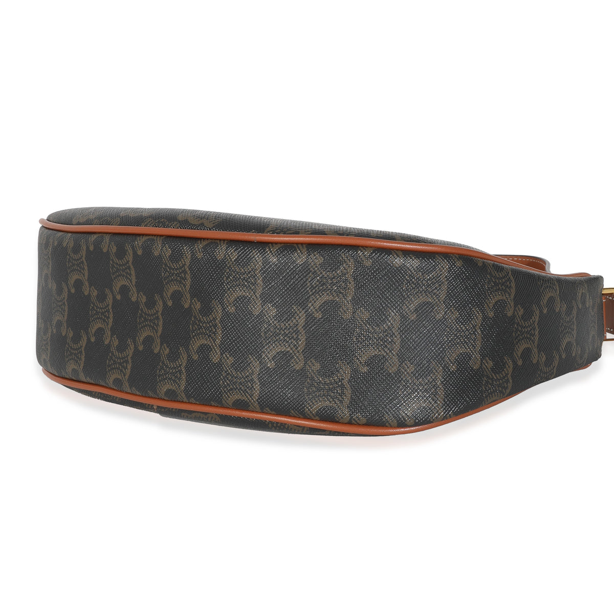 Tan Triomphe Canvas Calfskin Medium Ava Shoulder Bag