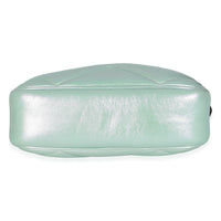 Salvy Green Iridescent Nappa Chevron Matelasse Small GG Marmont Chain Bag