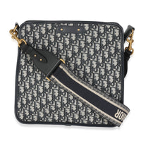 Navy Oblique Canvas CD Hobo