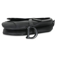 Black Ultra Matte Calfskin Medium Saddle