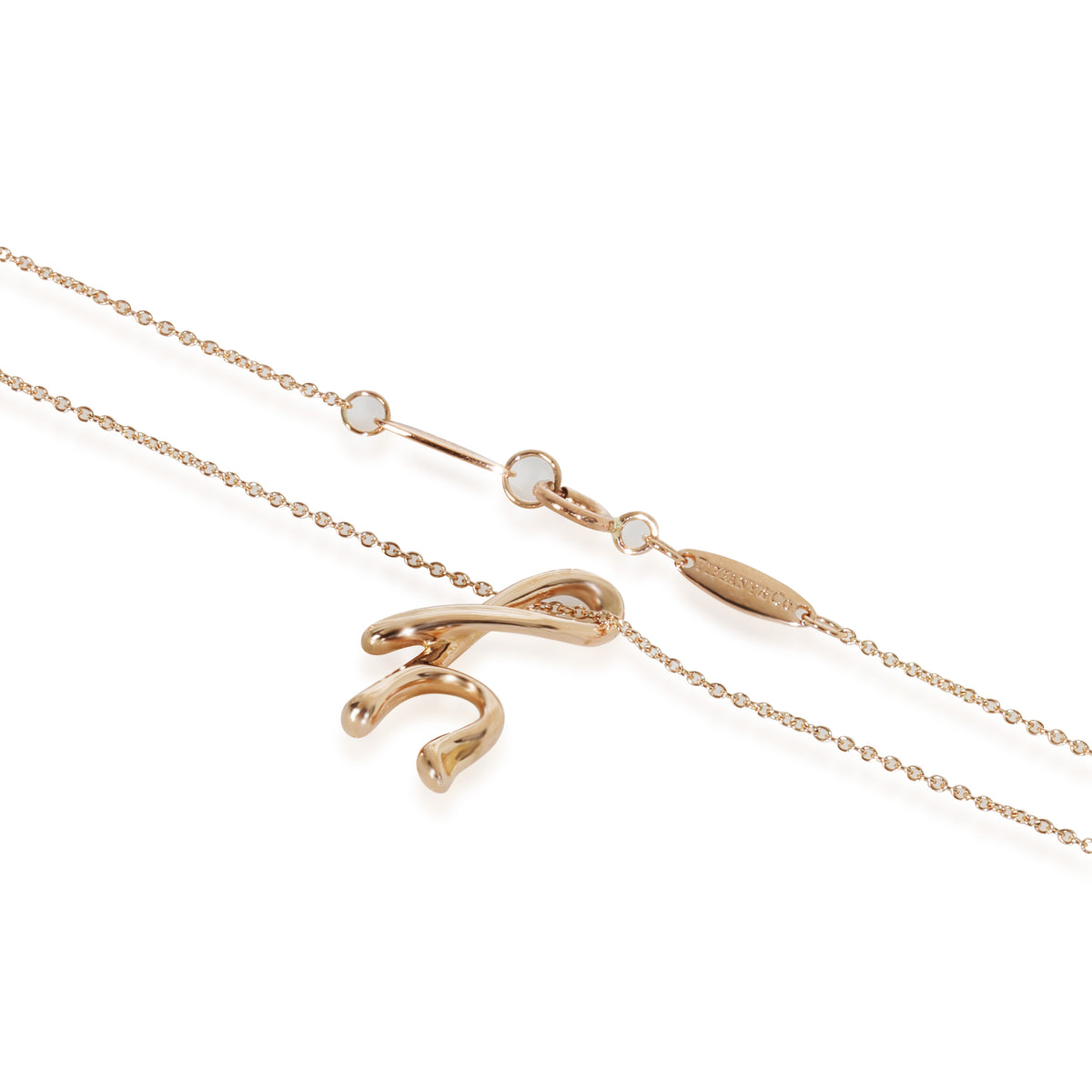 Rose Gold  Elsa Peretti Mini Alphabet Pendant
