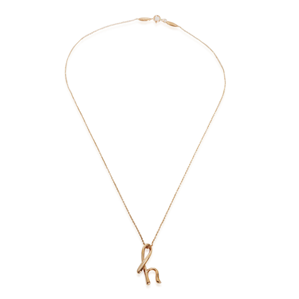 Rose Gold  Elsa Peretti Mini Alphabet Pendant