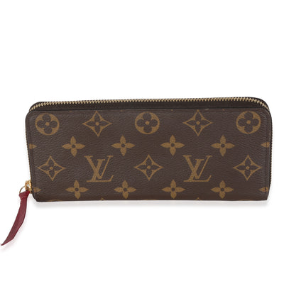Fuchsia Monogram Canvas Clemence Wallet