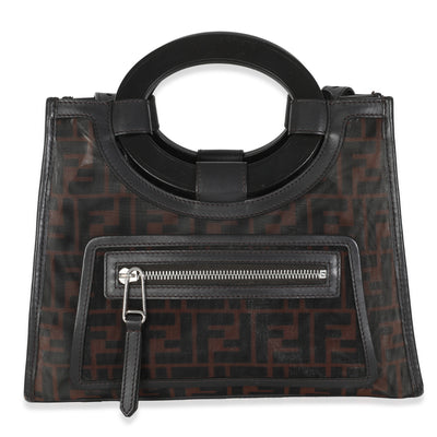 Tobacco Zucca Mesh Nylon Leather Small Runaway Shopper