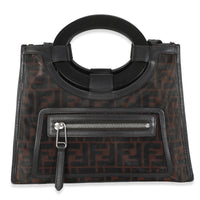 Tobacco Zucca Mesh Nylon Leather Small Runaway Shopper