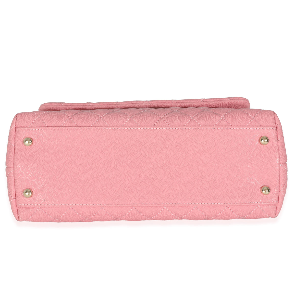 Pink Quilted Caviar Medium Coco Top Handle Bag