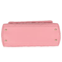 Pink Quilted Caviar Medium Coco Top Handle Bag