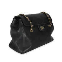 Vintage Black Caviar Chain CC Flap Shoulder Bag