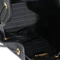 Black Jacquard Logo Bucket Bag