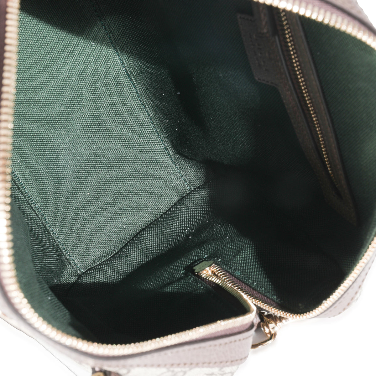 Beige GG Supreme Monogram Canvas Web Small Ophidia Top Handle Bag