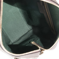 Beige GG Supreme Monogram Canvas Web Small Ophidia Top Handle Bag