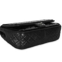 Black Quilted Patent Classic Jumbo Twist Flap Bag