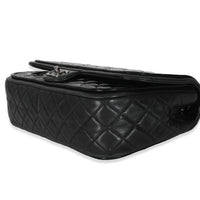 Black Quilted Patent Classic Jumbo Twist Flap Bag