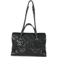Black Distressed Quilted Caviar CC Crave Tote