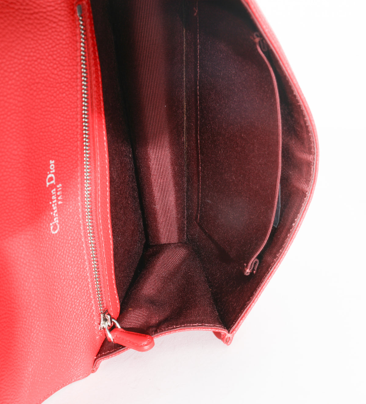 Christian Dior Red Grained Calfskin Small Diorama Flap Bag Handbag ad1