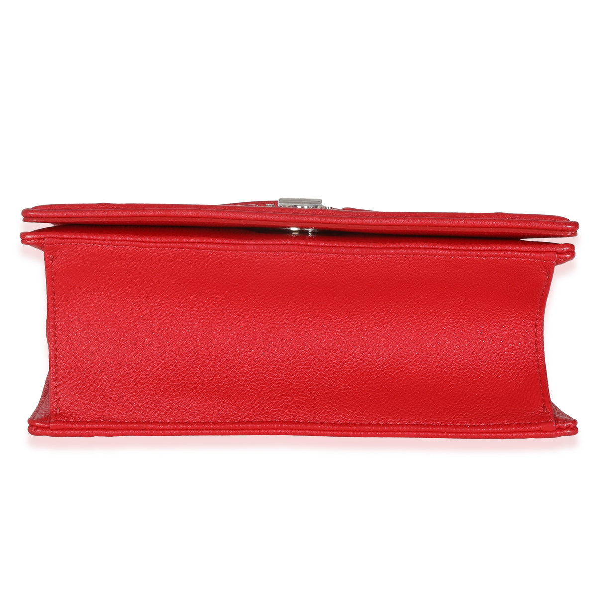 Christian Dior Red Grained Calfskin Small Diorama Flap Bag Handbag stamp