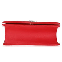 Christian Dior Red Grained Calfskin Small Diorama Flap Bag Handbag stamp